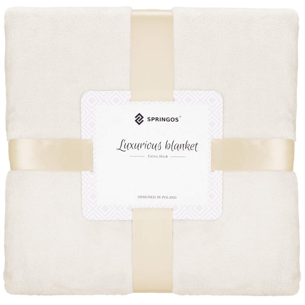 Plyšová deka LUX - 150x200cm - béžová