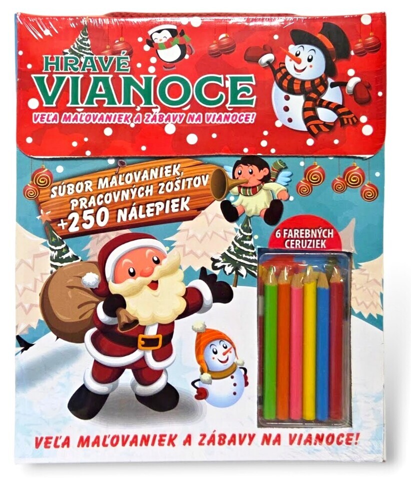 Hravé Vianoce,súbor maľovaniek,pracovných zošitov, +250nálepiek