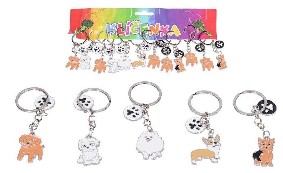 Kľúčenka tlapka a pes 9cm