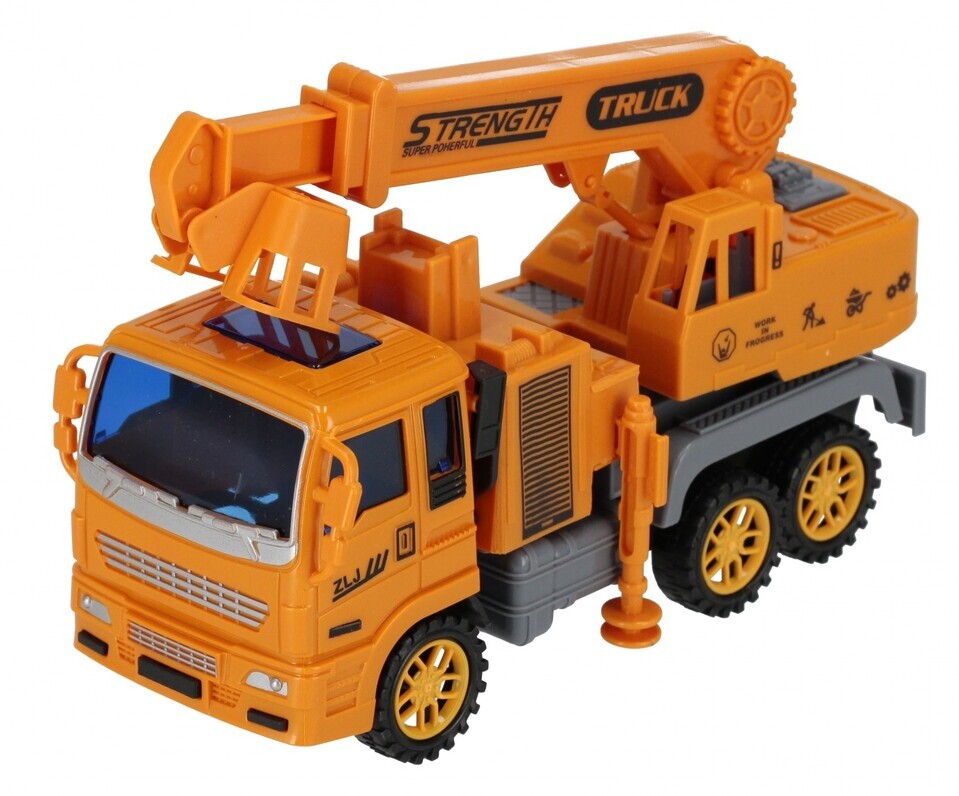 Stavebné auto so žeriavom Truck 18cm
