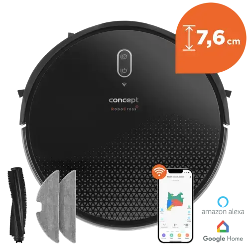 CONCEPT Robotický vysávač s mopom 2v1 RoboCross Laser VR3300