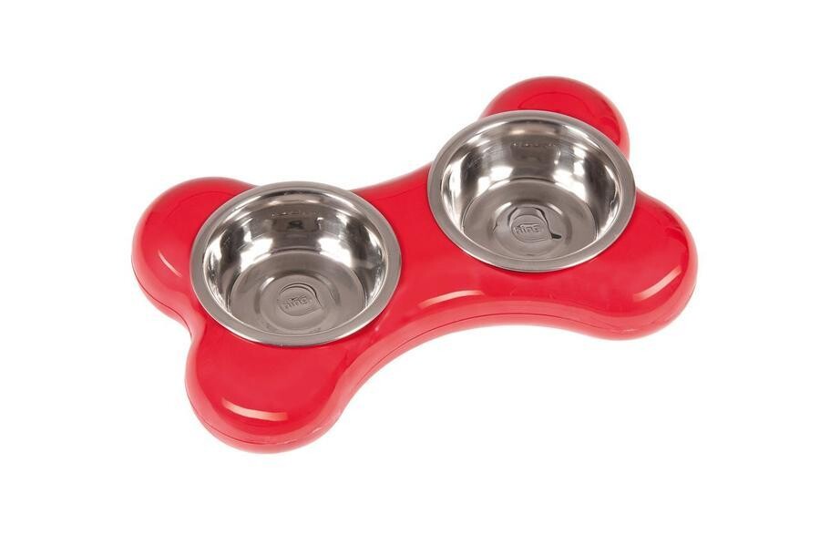 Miska nerez KOST 36x22x8cm/červená 1l