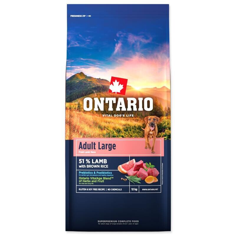 Krmivo Ontario Adult Large Lamb & Brown Rice