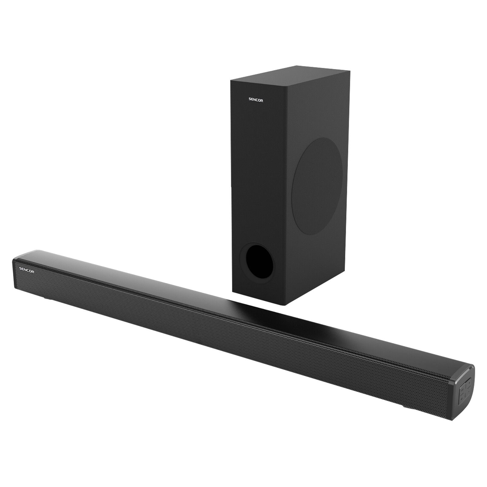 Sencor SSB 5500BW 2.1 Ch Soundbar sbezdrôtovým subwooferom Maximálny špičkový výkon 160 W, Bezdrôtový subwoofer, 3D stereo priestorový zvuk,
