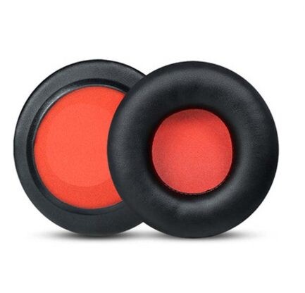 Náhradné kožené náušníky pre slúchadlá Skullcandy HESH 1 a 2 - Čierne s červeným vnútrom