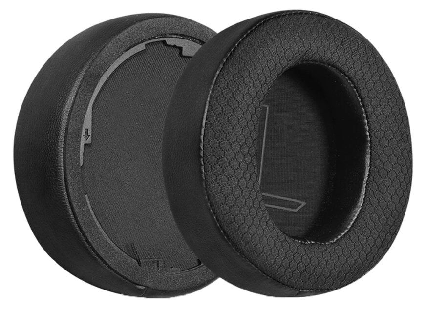 Náhradné náušníky pre slúchadlá Dell Alienware AW510H a AW310H - čierne, textilné a kožené