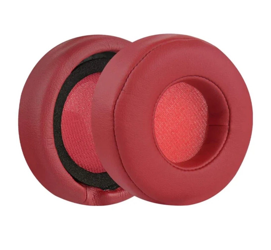 Náhradné náušníky pre slúchadlá Beats Dr. Dre Mixr - Červené, kožené