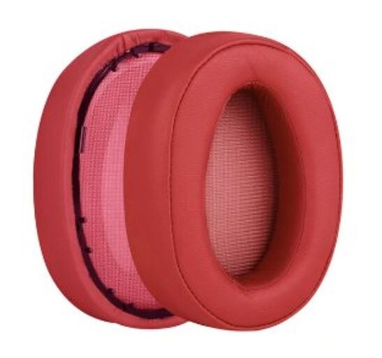 Náhradné náušníky pre slúchadlá Sony MDR-100A, MDR-100AAP, MDR-H600A - Červené, kožené