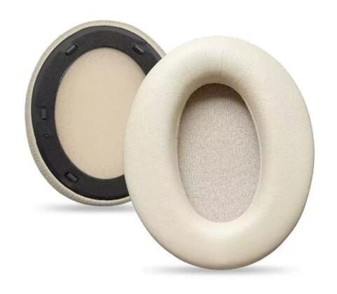 Náhradné náušníky pre slúchadlá Edifier W820NB - Svetlo béžové, kožené