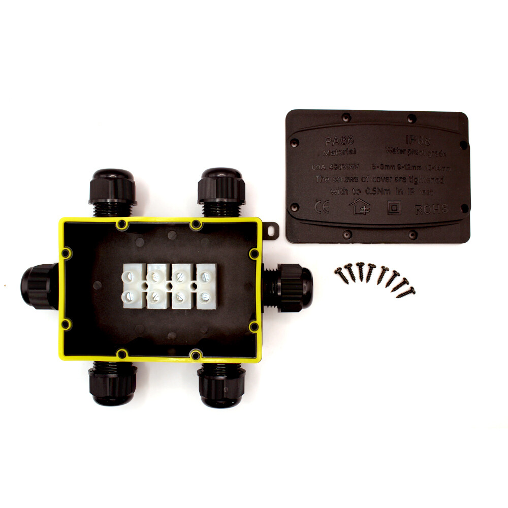 Kábelová spojka DRÁTEK - IP68 120x85, 6 vývodov 10-14mm, 4pin