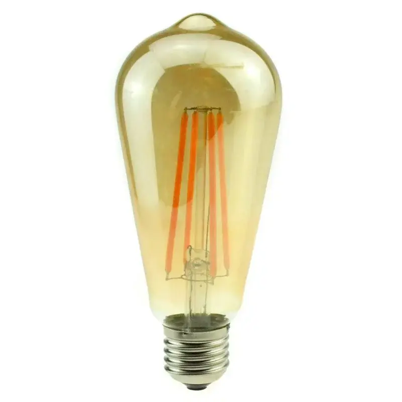 LED žiarovka AMPST70 Filament, E27 6W, teplá biela