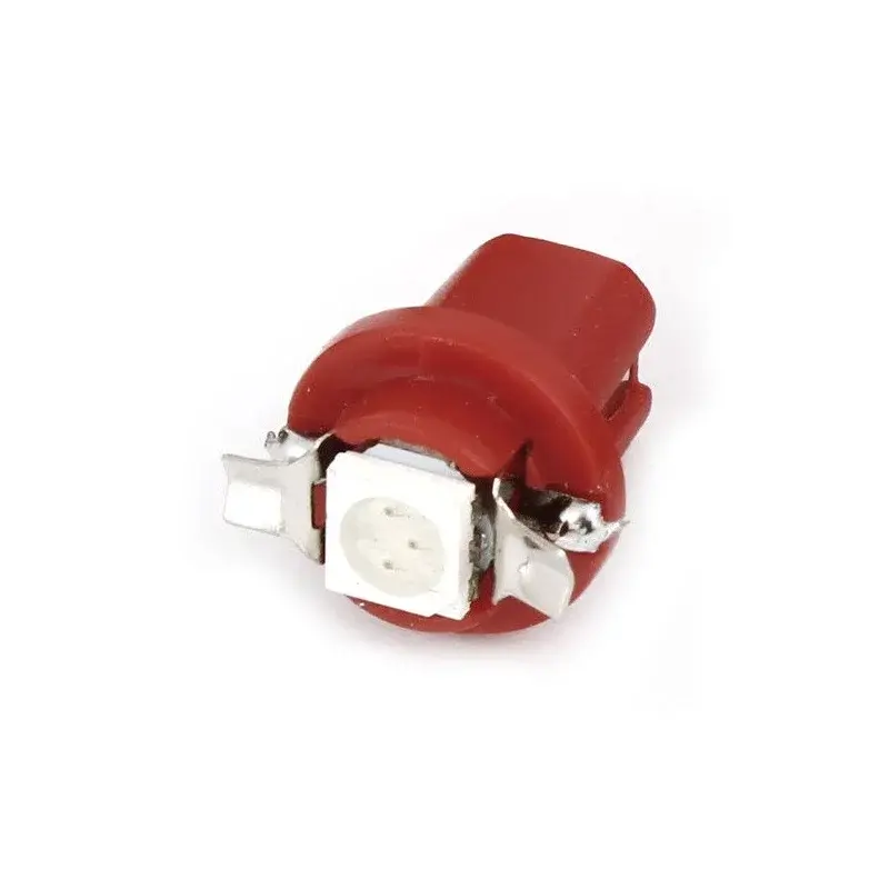 T5, B8.5D, 1x 5050 SMD LED - 24V, Červená