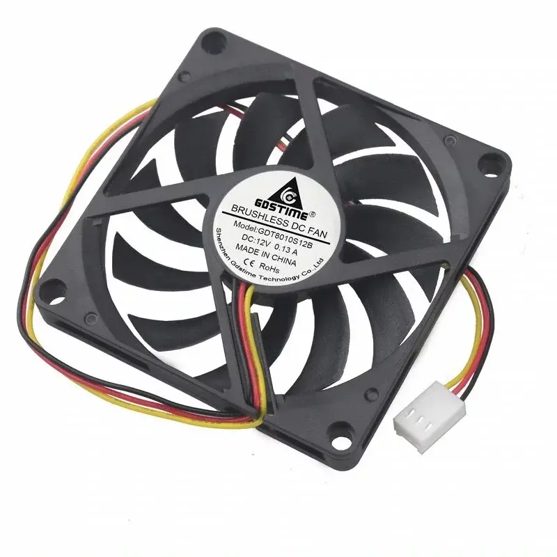 Ventilátor 80x80x10.8mm, 12V DC, 2510 - 3pin