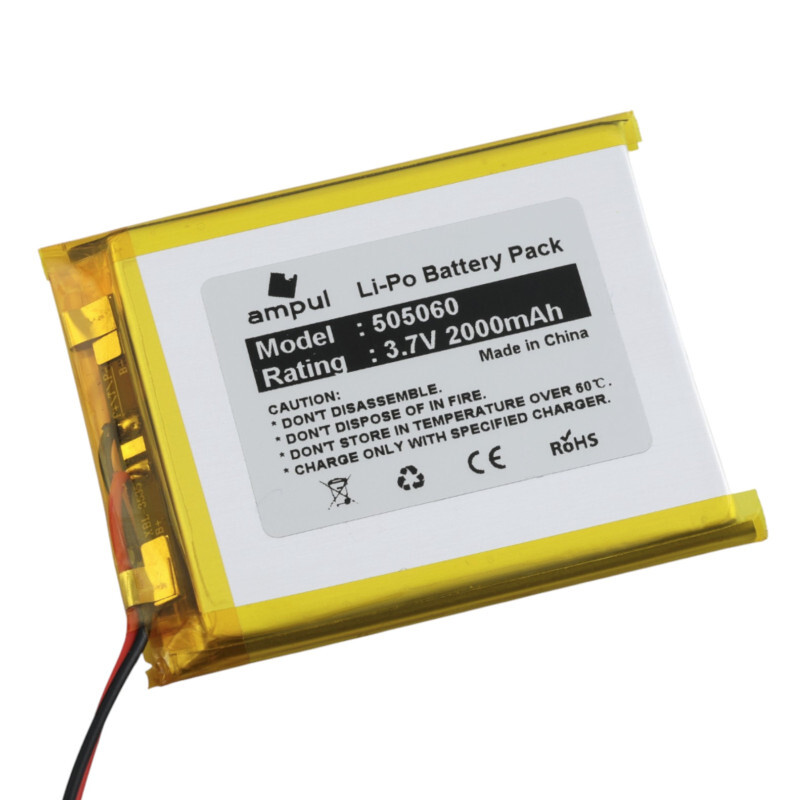 Li-Pol batéria 2000mAh, 3.7V, 505060