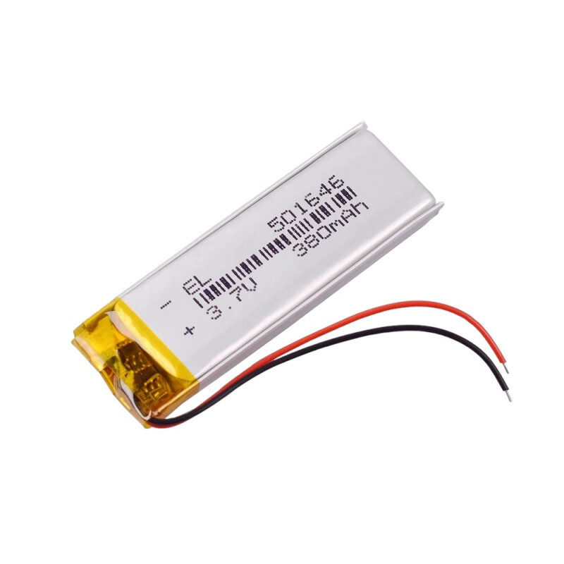 Li-Pol batéria 380mAh, 3.7V, 501646
