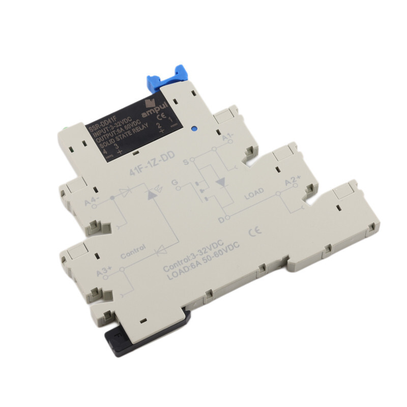 Bezkontaktné relé SSR DD na DIN, DC-DC, 3-32VDC/5-60VDC