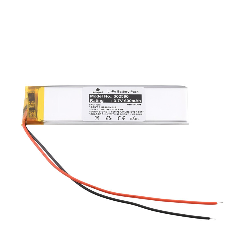 Li-Pol batéria 600mAh, 3.7V, 302580