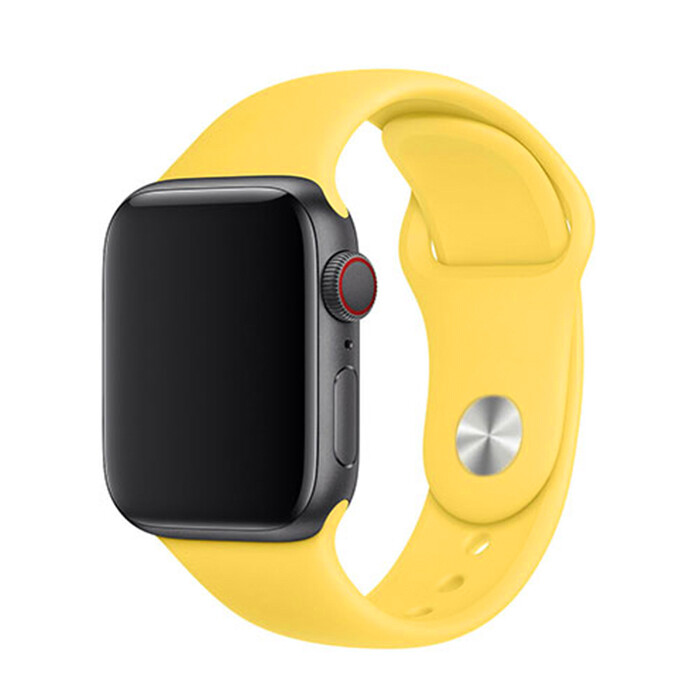 Marvelli - Jednofarebný remienok na Apple Watch - Žltý Veľkosť: 38/40/41/42mm, Obvod: M-L (stredný až väčší obvod zápästia), Farba: Žltá