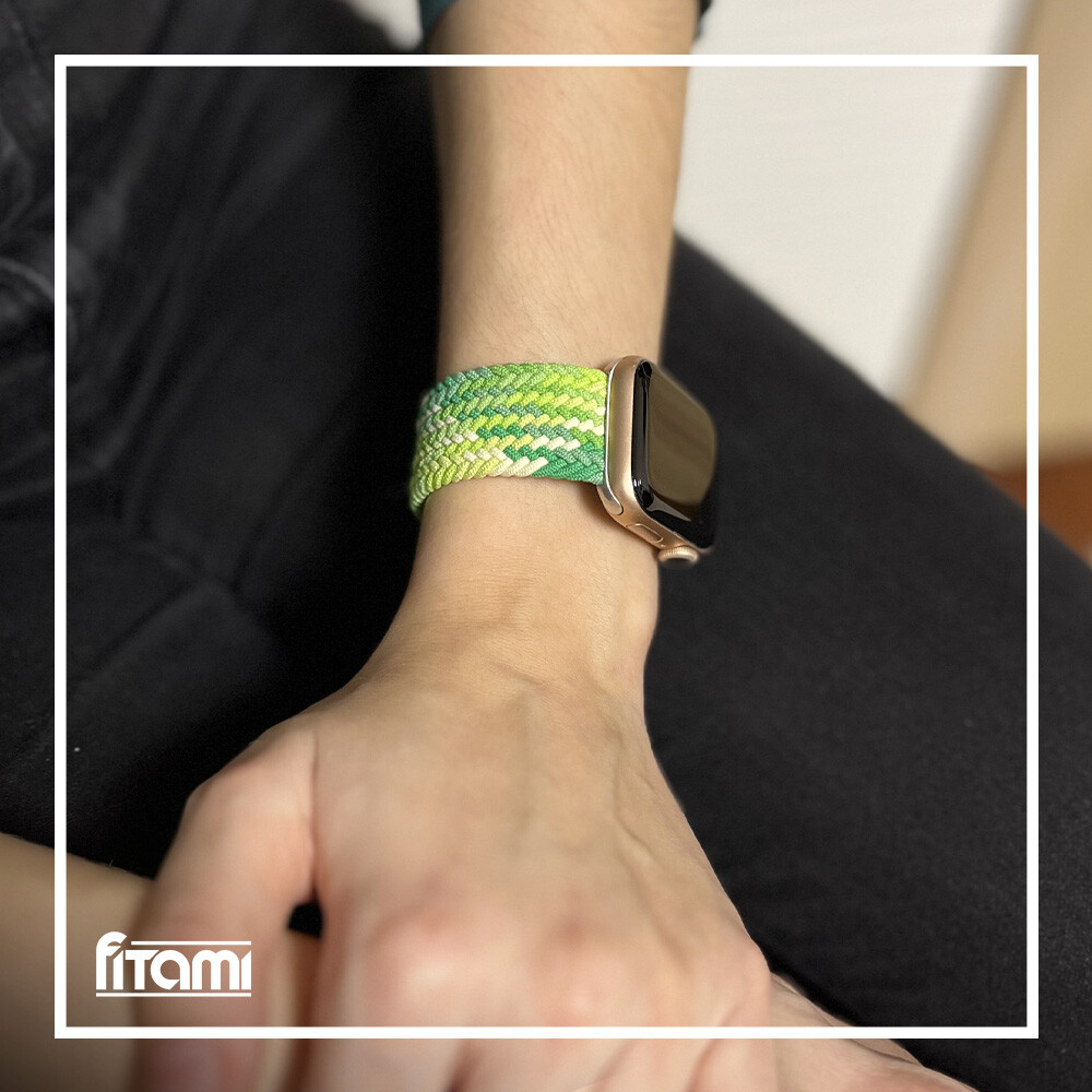 Marvelli - Pletený navliekací remienok pre Apple Watch - Limetka Veľkosť: 42/44/45/46/49mm, Obvod: S (menší až stredný obvod zápästia), Farba:…