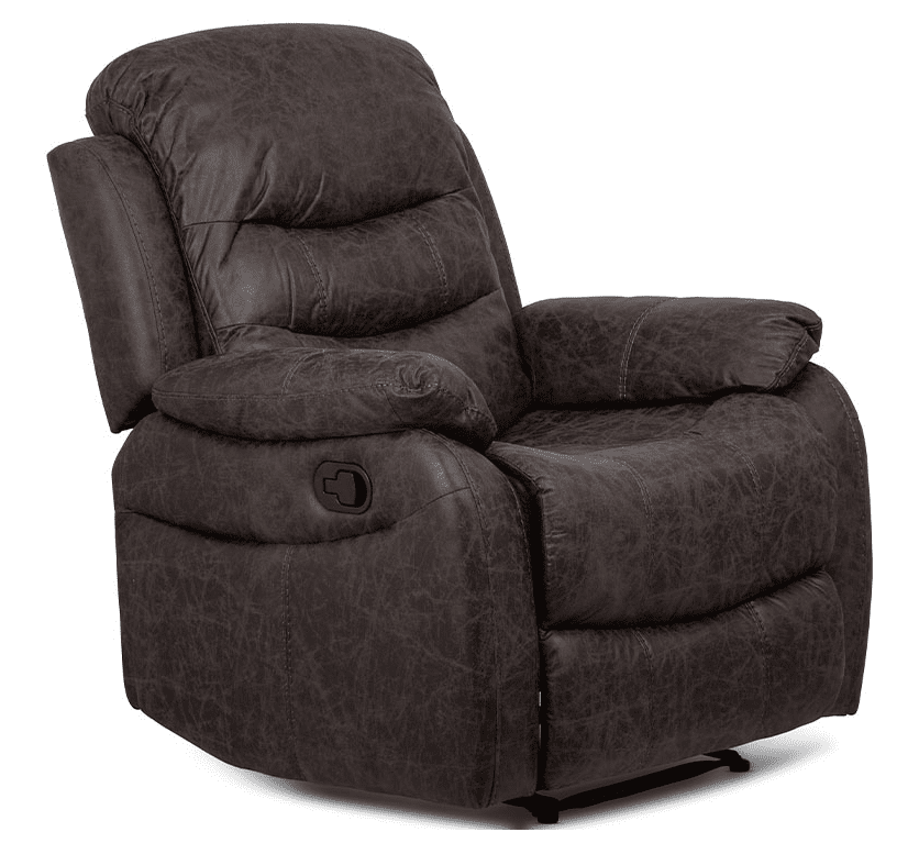 TV polohovateľné kreslo ROGIL - látka, hnedá, nosnosť 130 kg