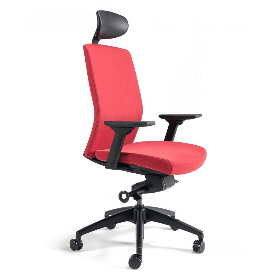 Kancelárska ergonomická stolička BESTUHL J2 SP — viac farieb, s podhlavníkom Červená 202