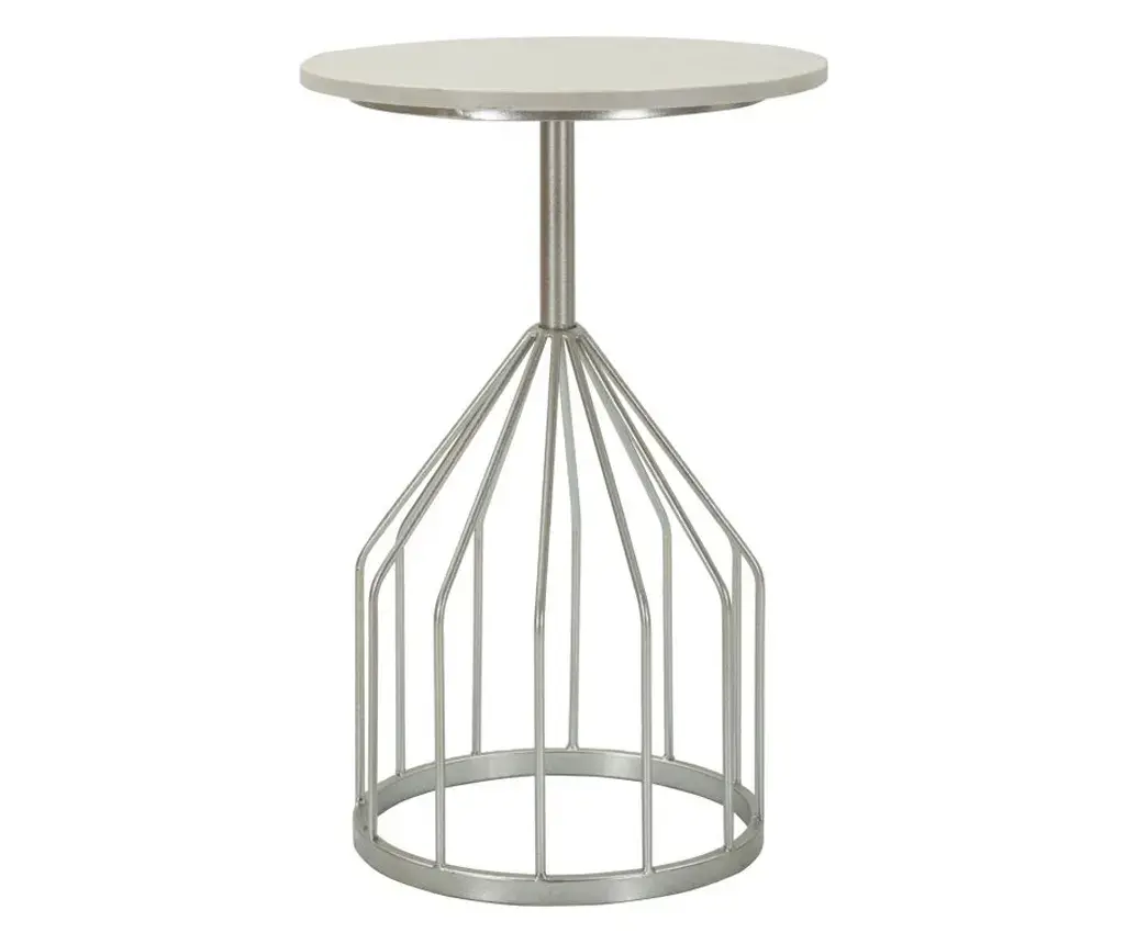 Odkládací stolek Cup 37 cm mramor/stříbrný