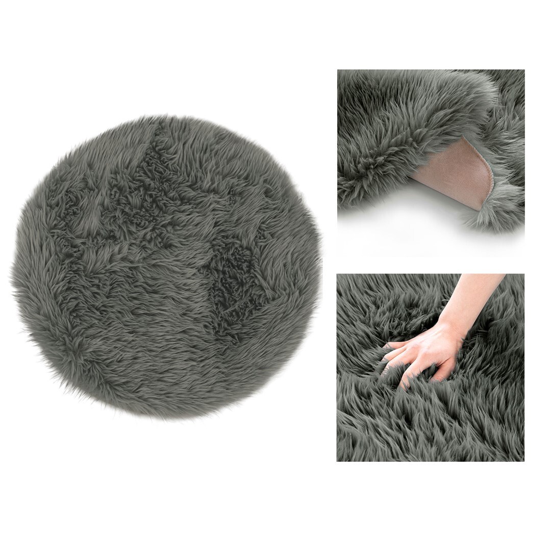 Okrúhly koberec Dokka tmavosivý