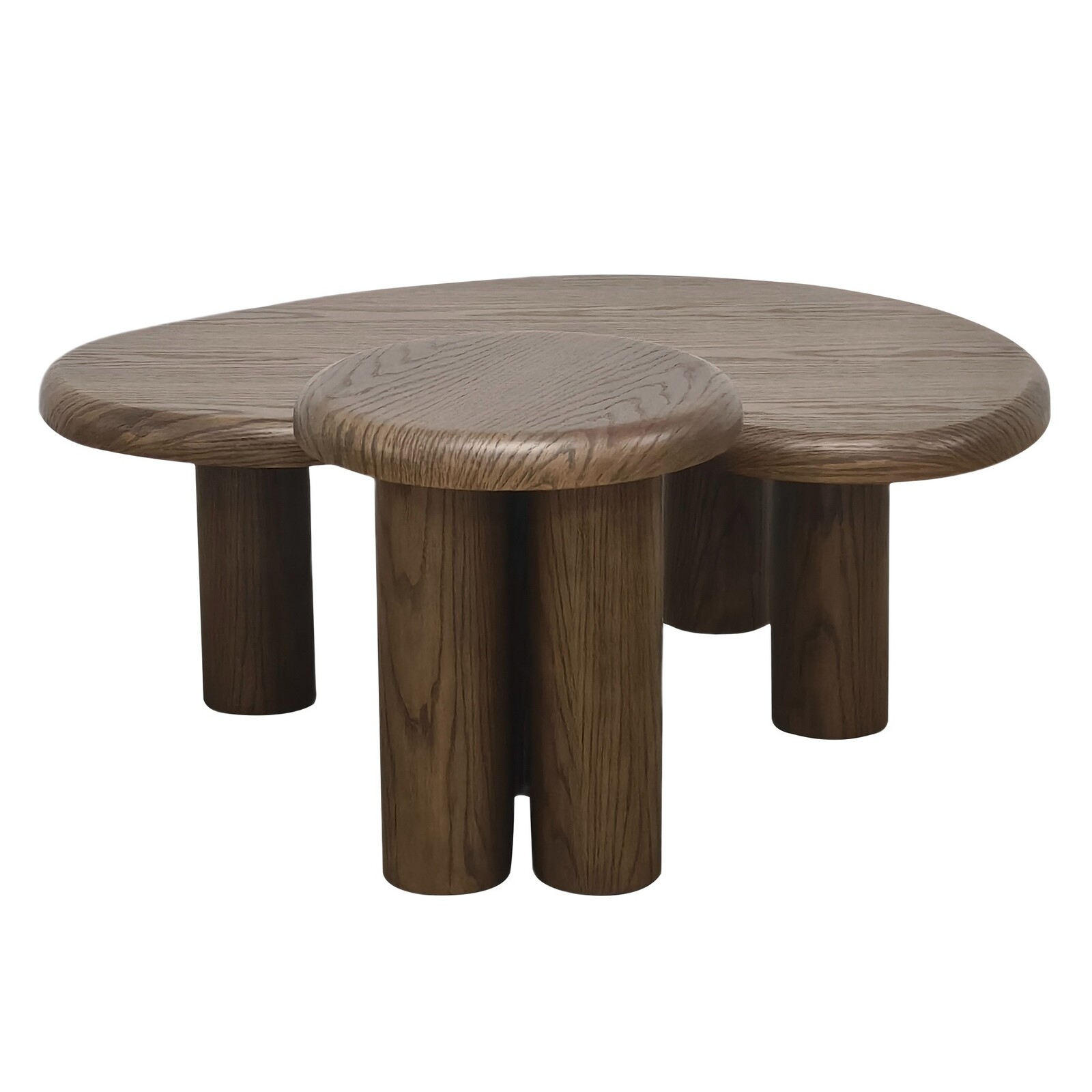 Sada 2 ks konferenčních stolků Sirocco dub tmavý