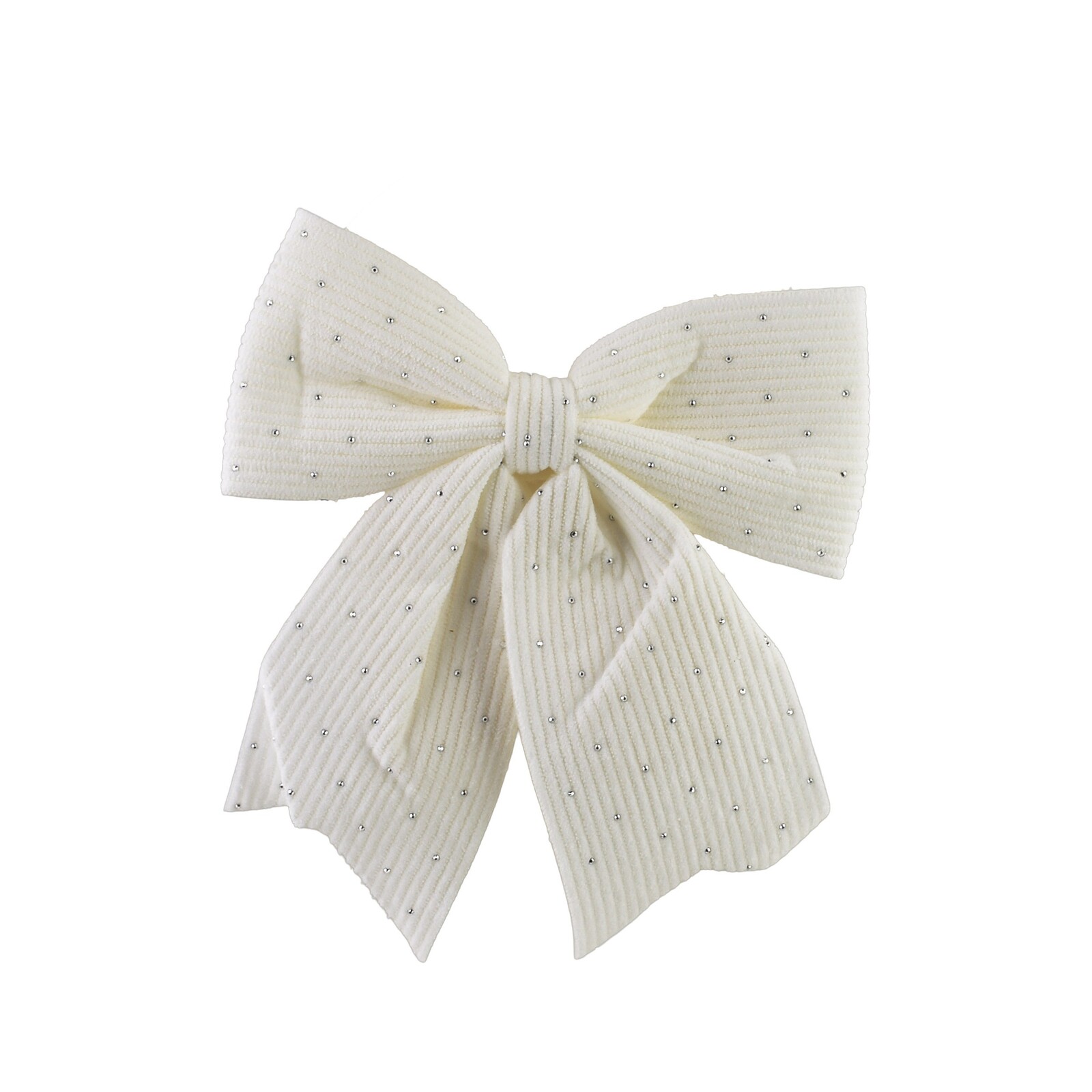 Vánoční dekorativní mašle Santa Lila 18x22 cm bílá