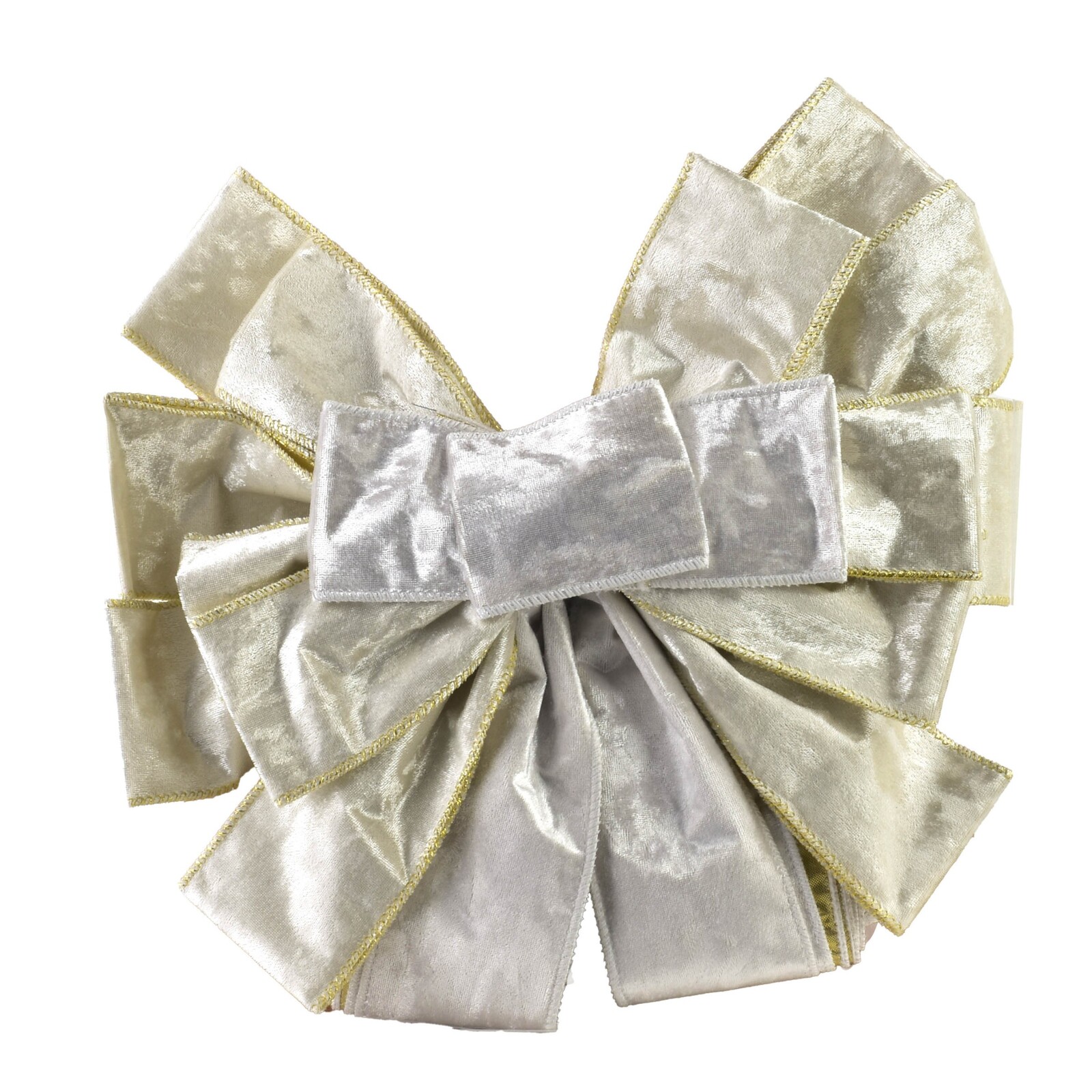 Vánoční dekorativní mašle Santa Lila 32x130 cm světle béžová