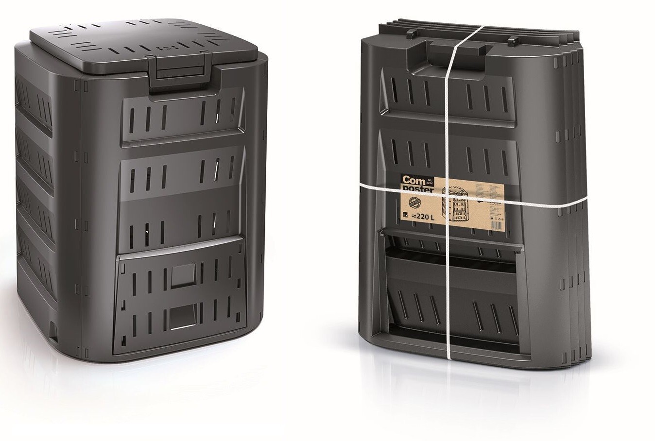 Záhradný kompostér ECOGREEN 320L čierny