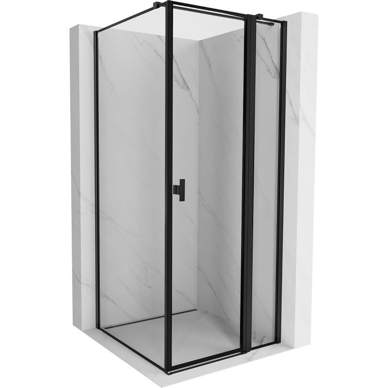 MEXEN/S - Mist T sprchovací kút dvere krídlové pravá 120 x 120, čierny okraj, čierna 8A4T-120-120-70-70-P