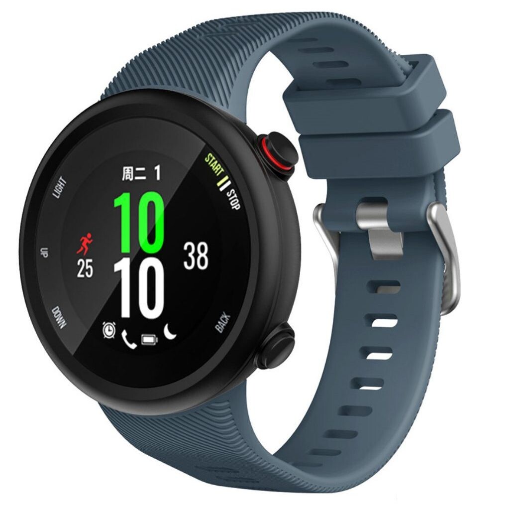 eses Silikónový remienok pre Garmin Forerunner 45, Forerunner 45S a SWIM 2 - Modro šedý