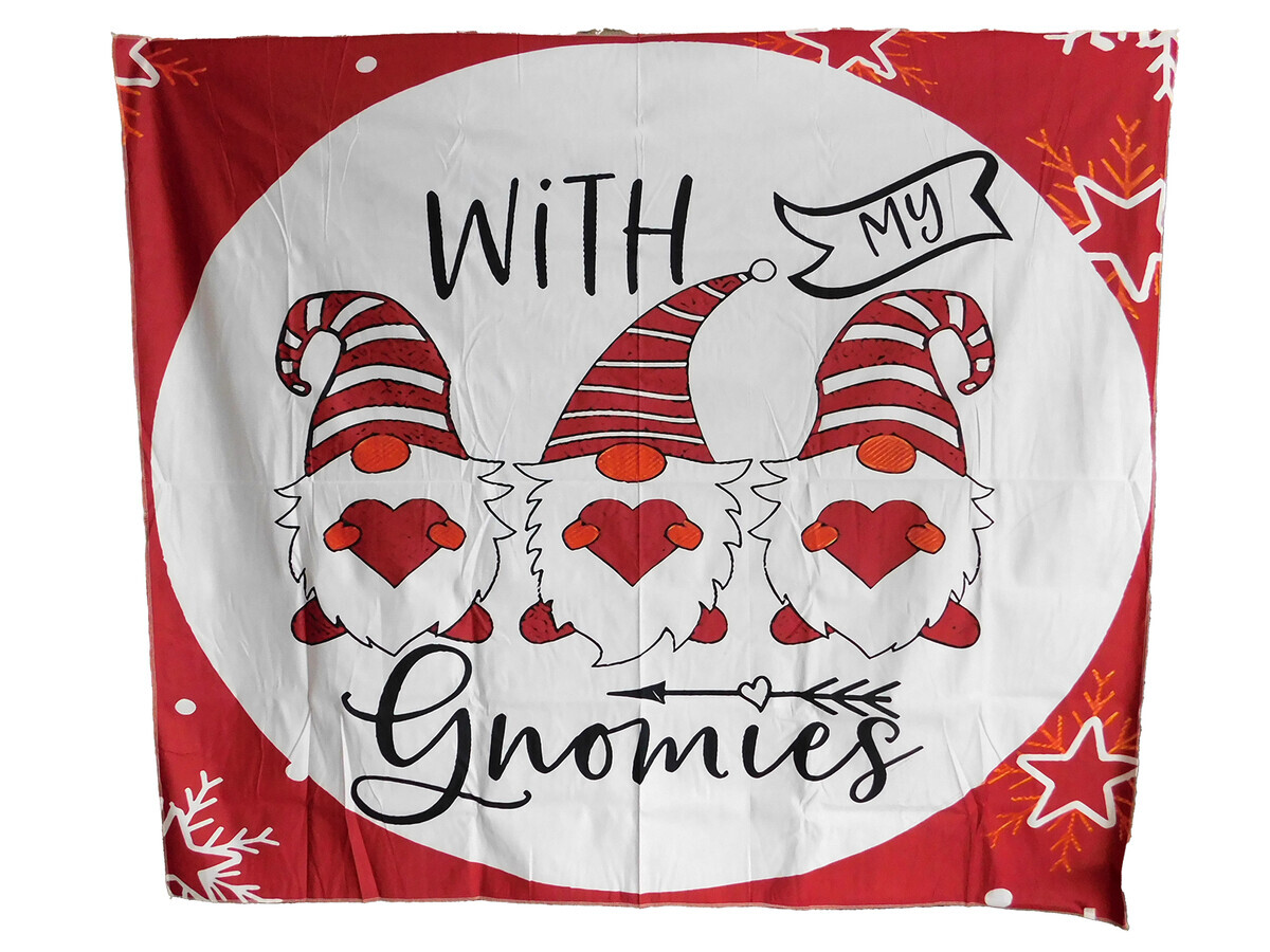 MAKRO - Prehoz 130x150cm, škriatok červený