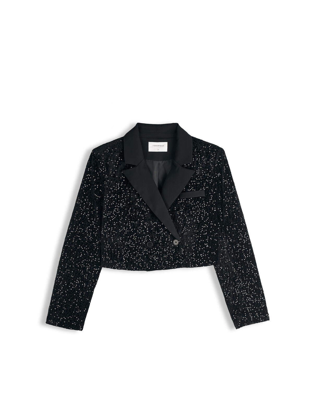 GATE Skrátené sako s flitrami