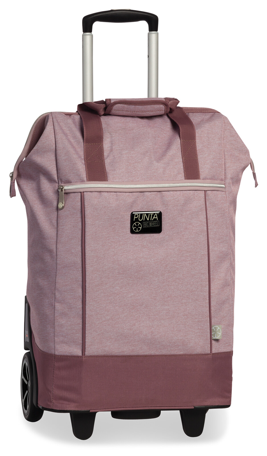 PUNTA nákupná taška na kolieskach s výsuvnou rukoväťou - 40L - ružová