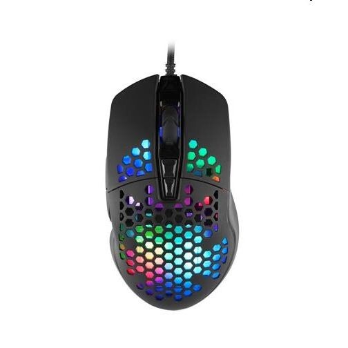 Herná myš C-TECH Scarab, casual gaming, 7200 DPI, RGB podsvietenie, USB GM-18