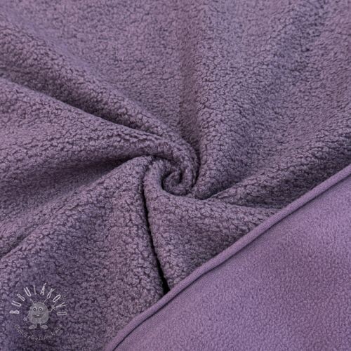 Fleece TEDDY DOUBLE SIDED mulberry