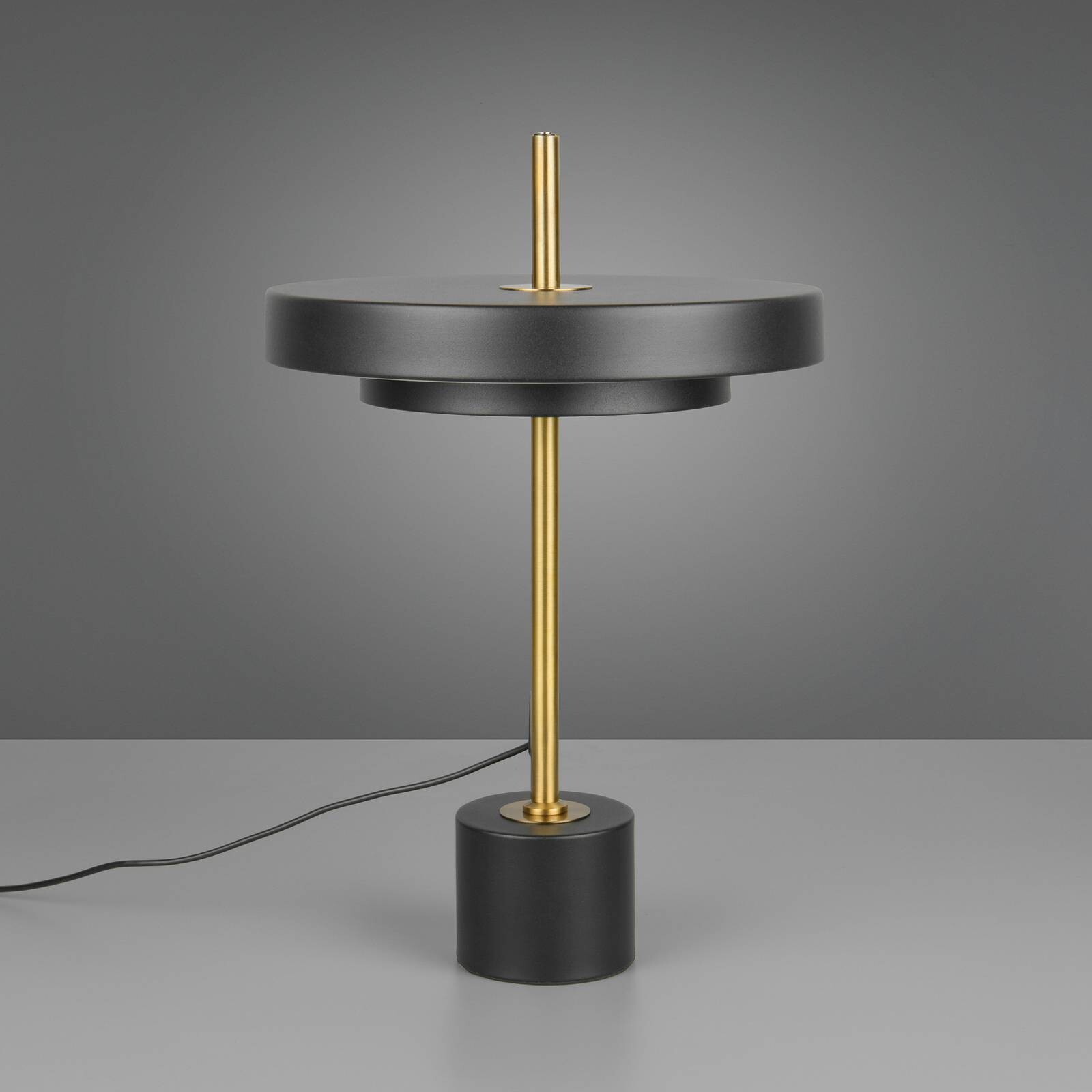 stolová LED lampa Keaton, čierna/zlatá, výška 45 cm, CCT