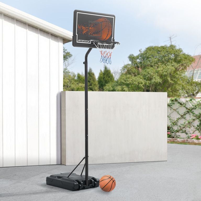 Basketbalový kôš s nastaviteľnou výškou na vonkajšie použiti