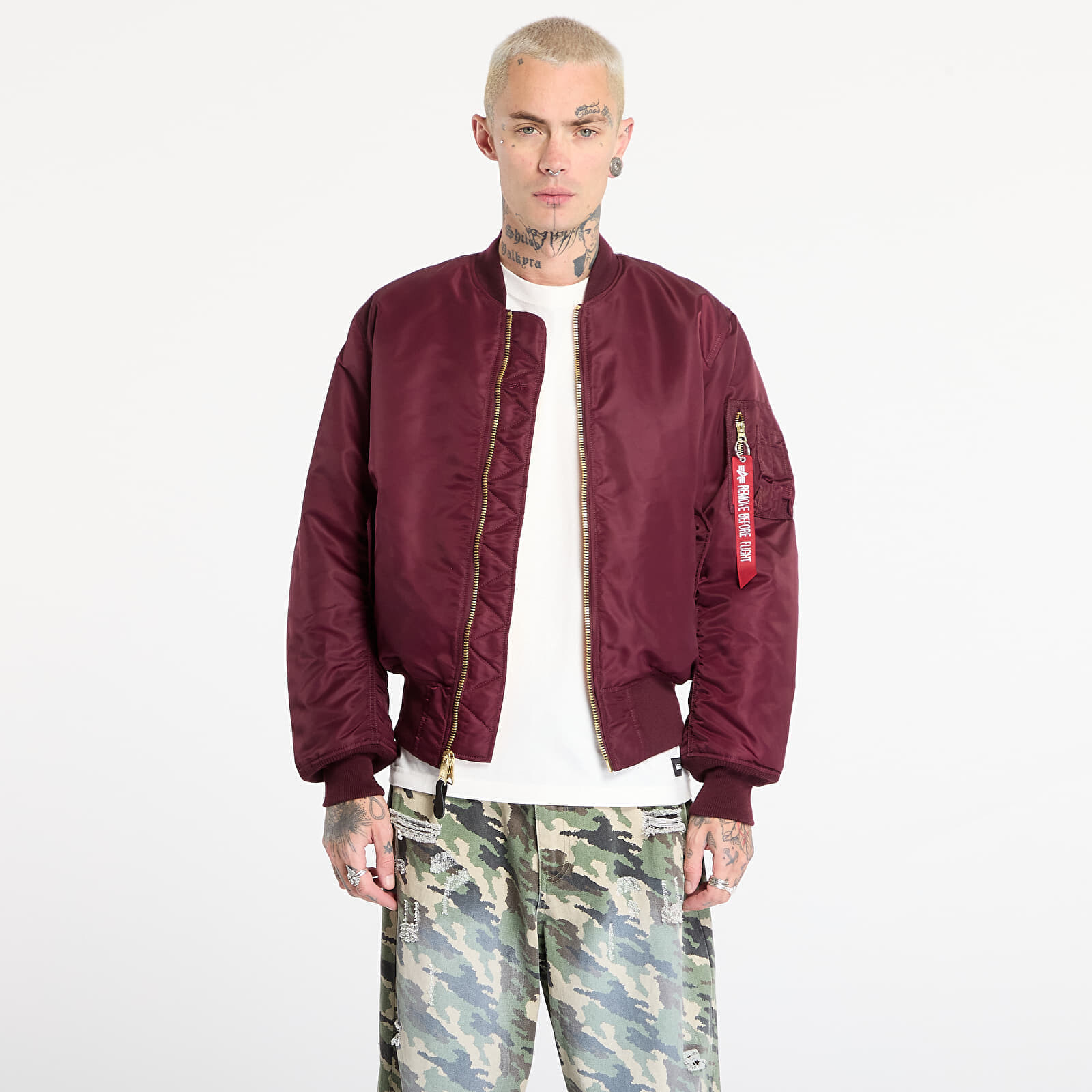Bunda Alpha Industries MA-1 Heritage Dark Cherry M