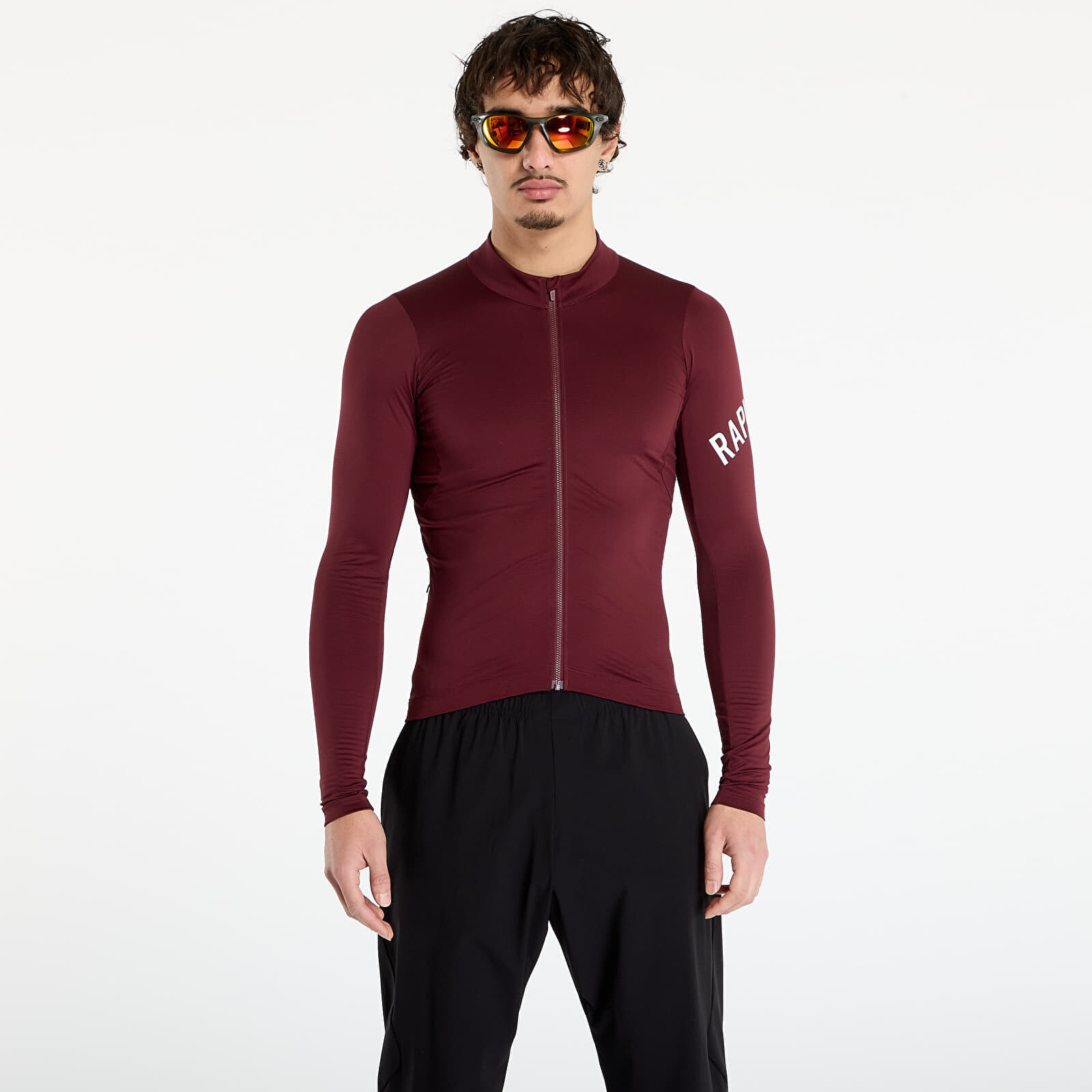 Dres Rapha Men's Pro Team Long Sleeve Midweight Jersey Port/ White L