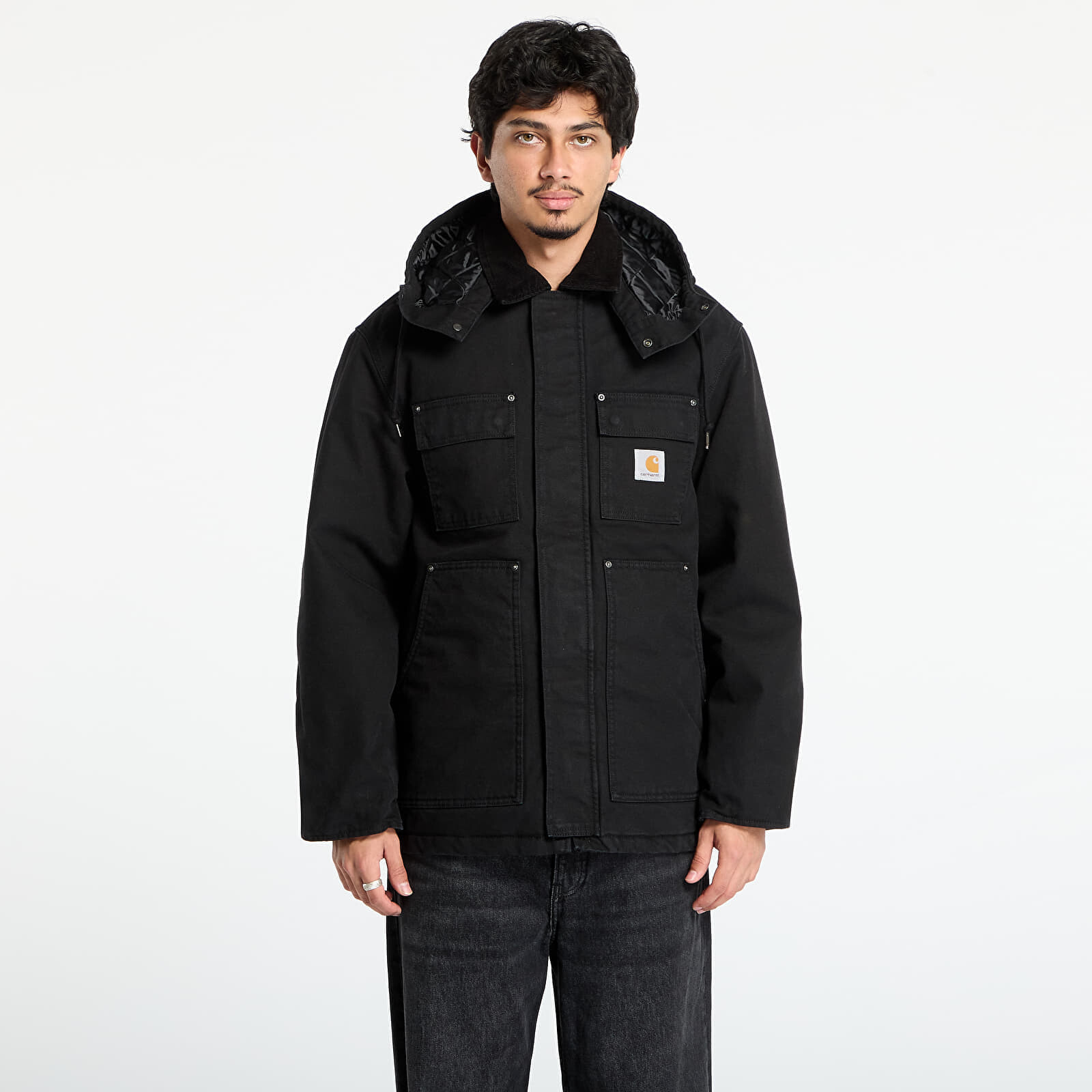 Bunda Carhartt WIP Ambel Coat UNISEX Black/ Black Stone Washed XL