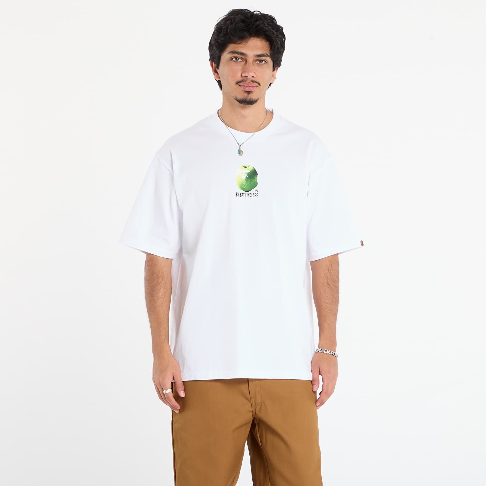 Tričko A BATHING APE Apple Graphic By Bathing Ape Relaxed Fit Tee White L
