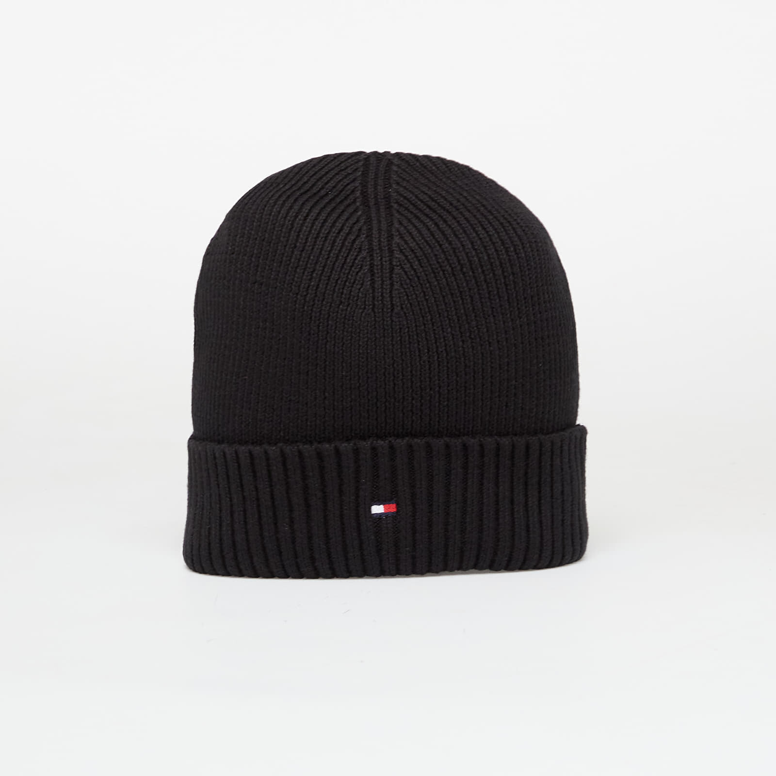 Čiapka Tommy Hilfiger Flag Pima Cotton Beanie Black Universal