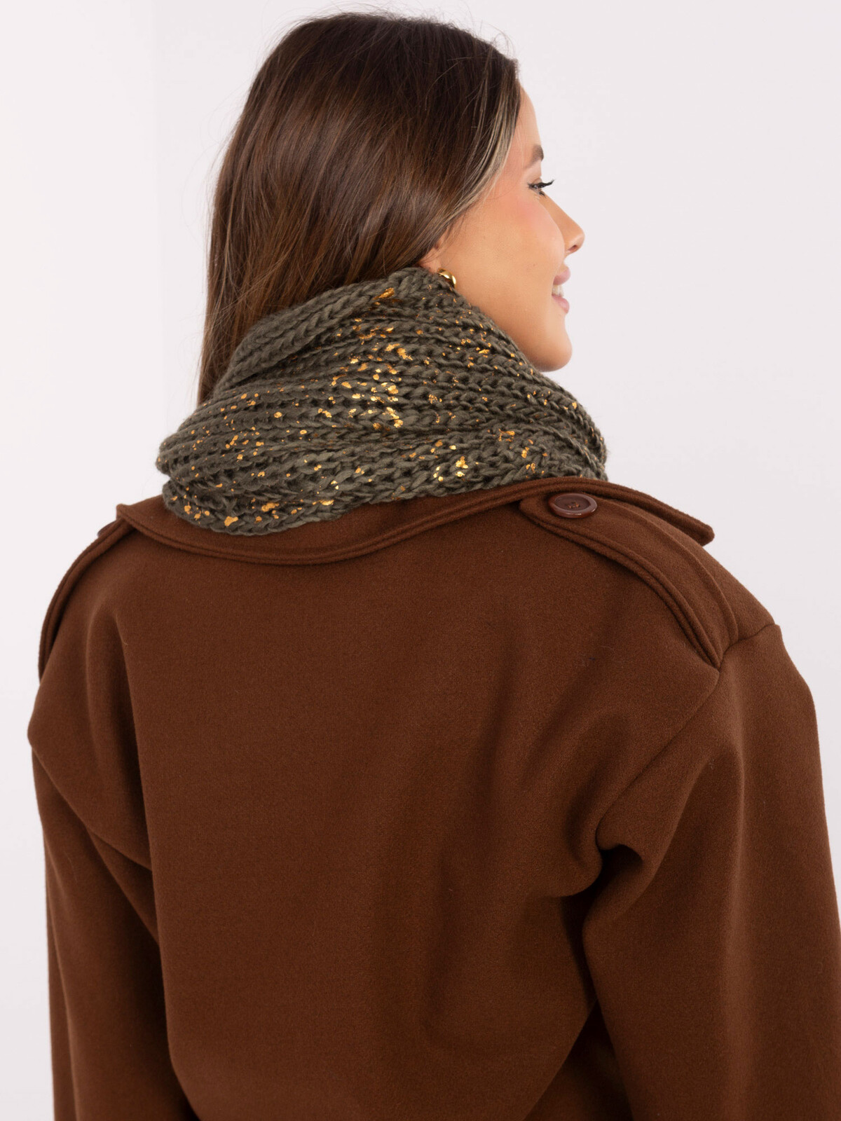 Khaki komínový šál