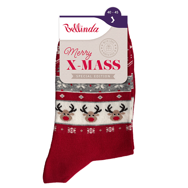 Bellinda 
XMASS SOCKS - Vianočné ponožky pre celú rodinu - červená