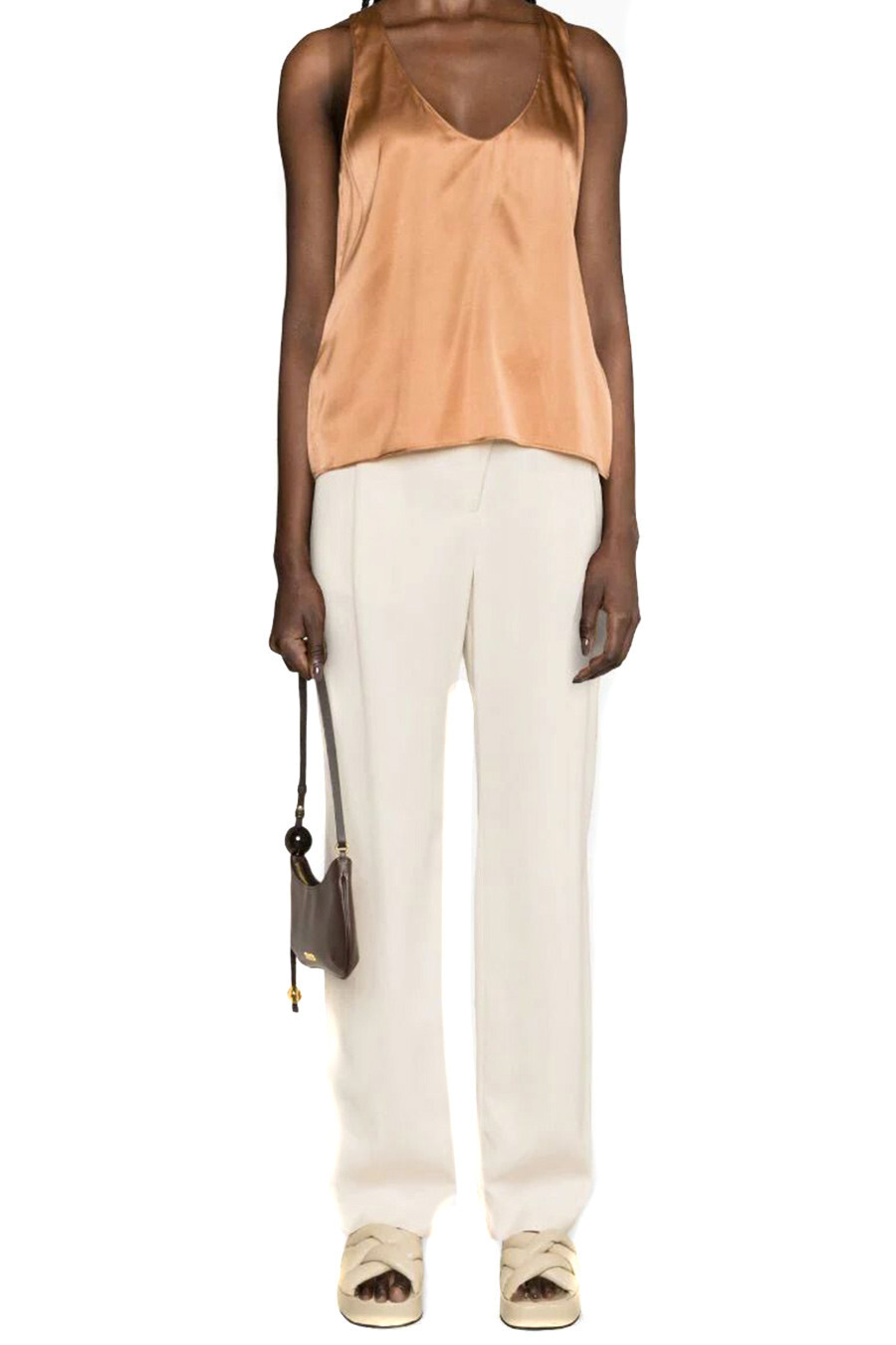 Saténový top s ramienkami