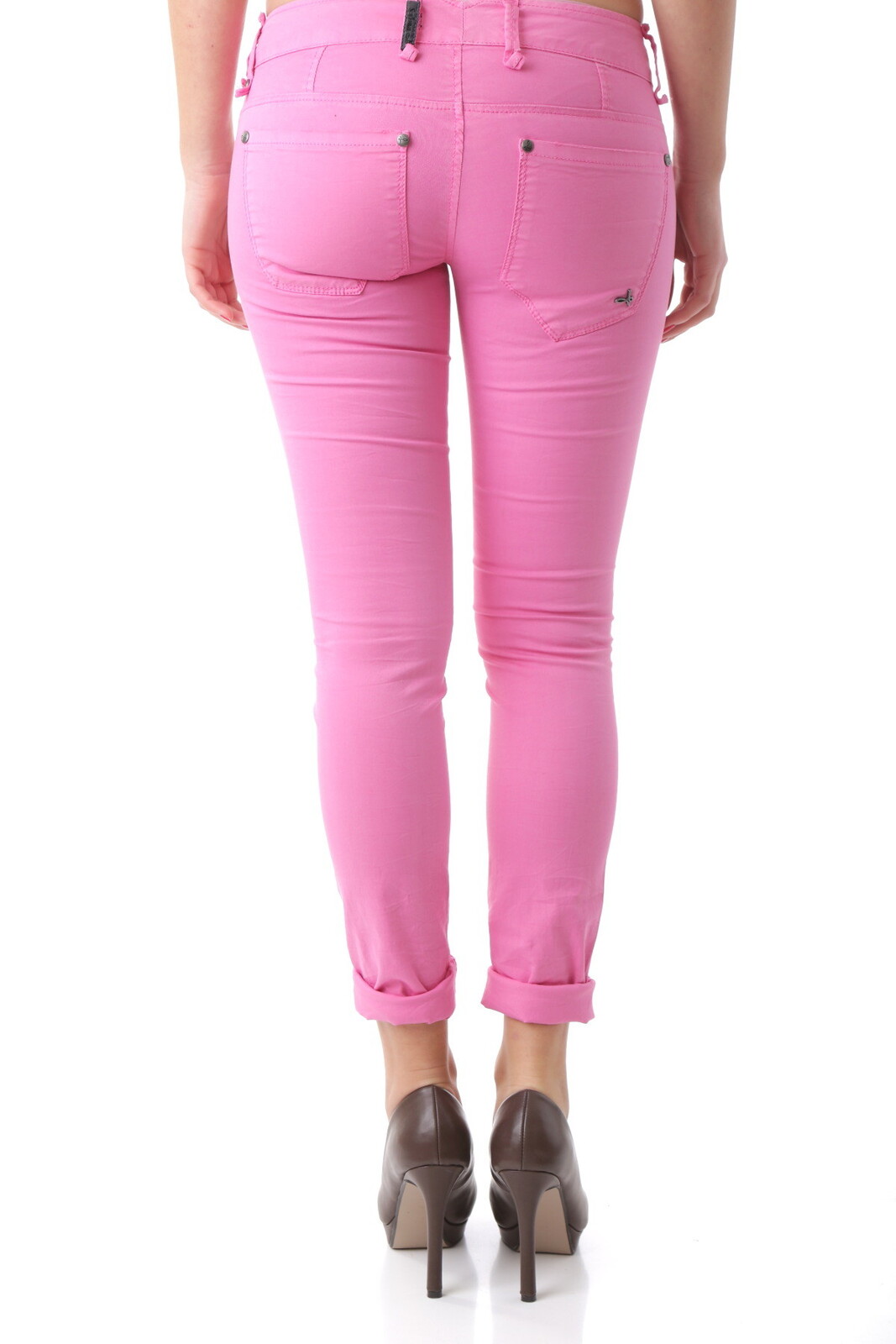 Ružové skinny fit rifle