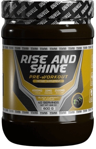 Titánus pre-workout riseandshine 600 g - višňa